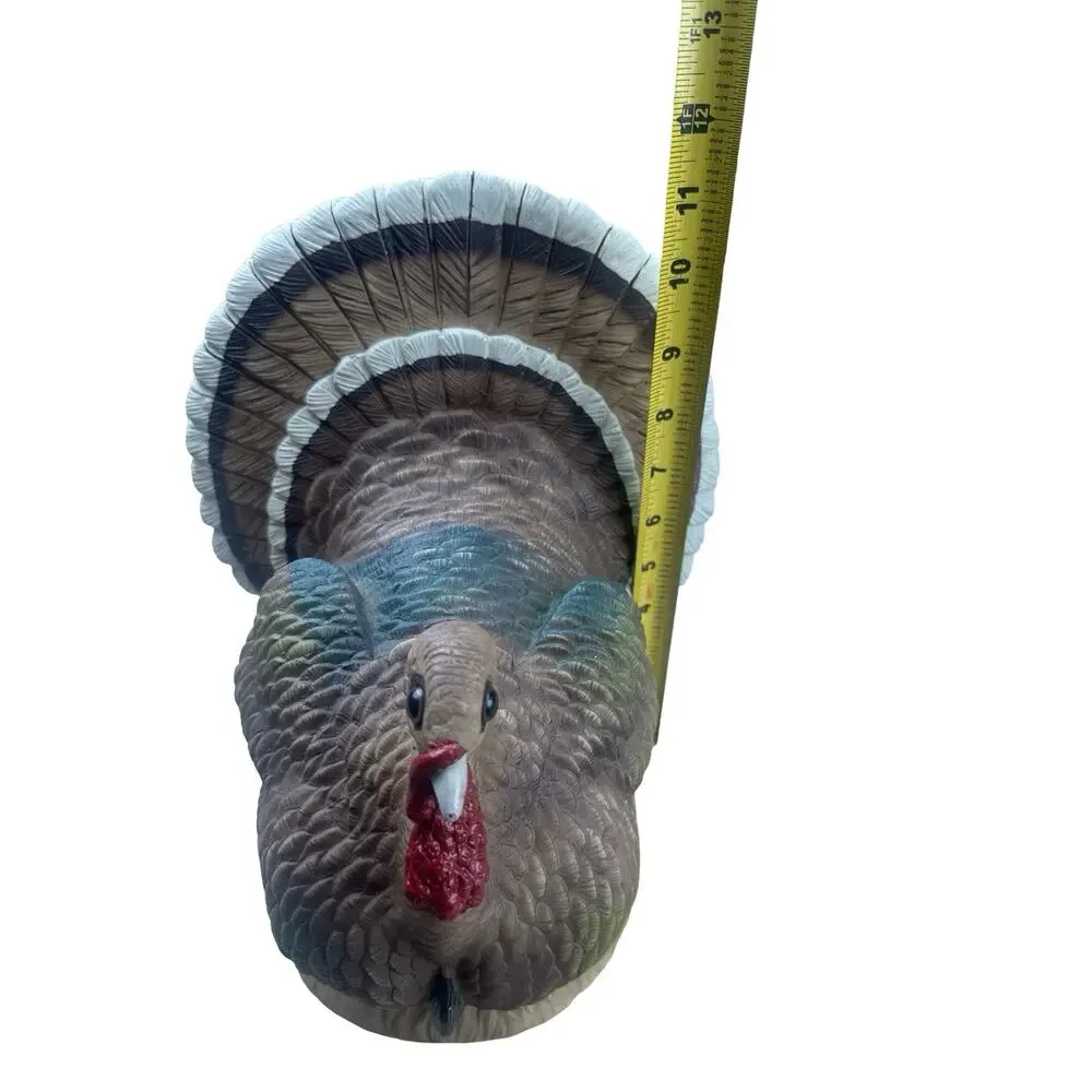 Vintage 1996 Art Line Large Turkey Blow Mold 11” Thanksgiving Table Decor